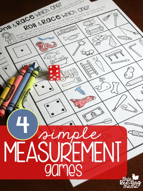 4 FREE Simple Measurement Games for Kids. Roll the die and color the object that's longer! Measuring Length Activities Kindergarten, Measurement Games Kindergarten, First Grade Measurement Activities, Fun Measurement Activities For 2nd Grade, Measurement Games 2nd Grade, Measurement Math Centers, Measurement Games, Measurement Kindergarten, Free Games For Kids