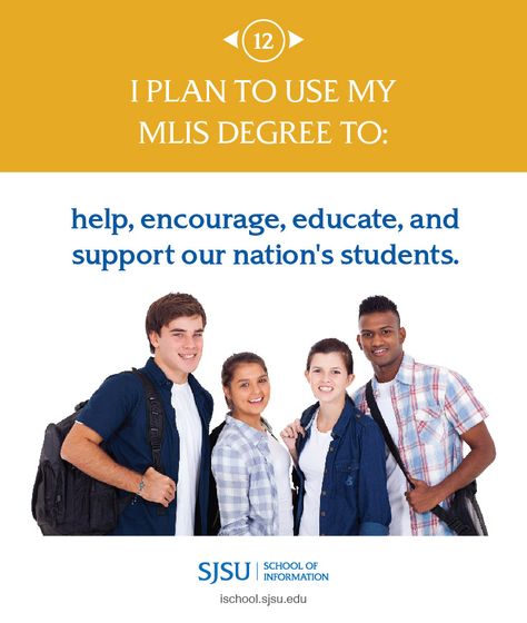 I plan to use my MLIS degree to help, encourage, educate, and support our nation's students. Mlis Degree, Masters Degree, Future Plans, Career Opportunities, Librarian, Life Goals, Career, Encouragement, Education