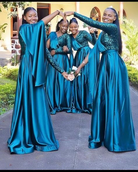 Wedding Maids Dress Designs, Brides Maids Dress Styles 2023, Bridemaid Dress Designs, African Maid Of Honour Dresses, African Bridesmaid Dresses Design, Christian Bridesmaid Dresses, Braidmaids Dress, Elegant Bridesmaid Dresses Classy, Maids Dresses Wedding