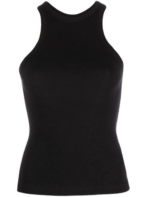 Vest Designs, Timeless Wardrobe Staples, Jersey Tank Top, Airport Fashion, One Clothing, Black Tank Top, Ribbed Tank Tops, Ribbed Tank, Black Rib