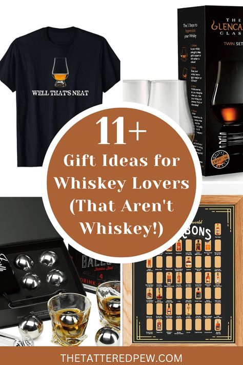 11+ Gift Ideas for Whiskey Lovers (That Aren’t Whiskey!) Alcohol Gifts For Men, Whiskey Gifts Basket, Diy Whiskey, Whiskey Accessories, Personalized Whiskey Decanter, Jameson Whiskey, Bourbon Gifts, Whiskey Tasting, Baskets For Men