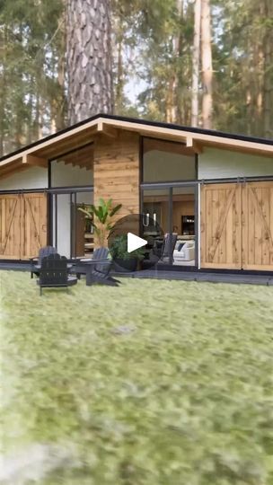 Budget Container Home, Ranch Style Container Home, Aesthetic Container House, Container House In Forest, Expandable Container Home, Container House Plans, Container House Design, Shipping Container Homes, Barndominium