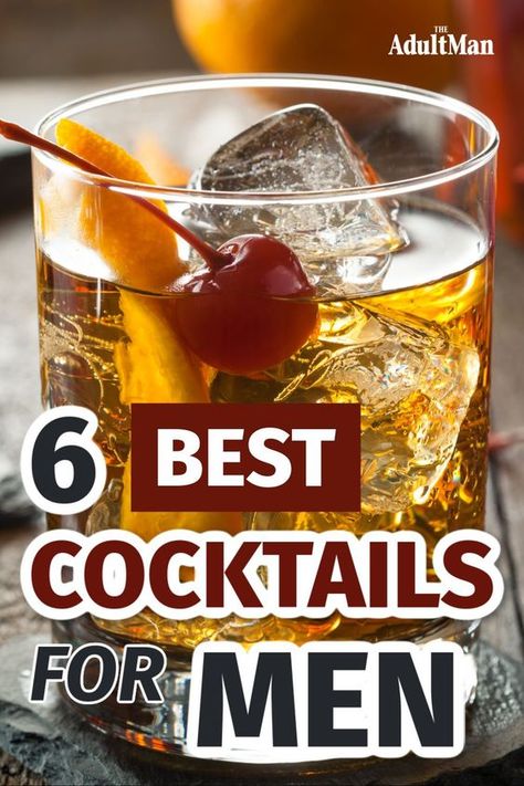 Cocktails For Men, Manly Cocktails, Popular Mixed Drinks, Bourbon Drinks Recipes, Whiskey Drinks Recipes, Best Cocktails, Liquor Recipes, Cocktail Drinks Alcoholic, Whisky Cocktails