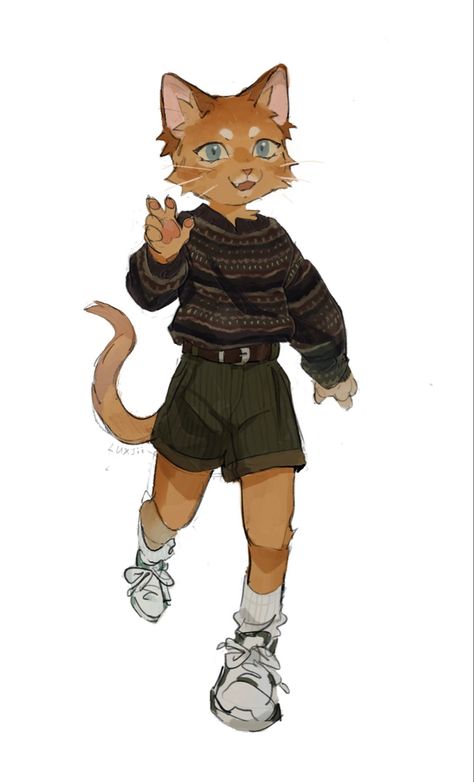 Anthro Cat Reference, Anthro Cat, Normal Quotes, Cat Reference, Cat Character, An Aesthetic, Human Art, A Guy Who, Cat Drawing