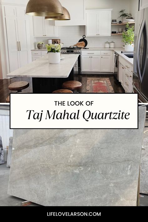 The Look of Honed Taj Mahal Quartzite Countertops Quartz That Looks Like Taj Mahal, Quartzite Edge Options, Tam Mahal Quartzite, Kitchen With Taj Mahal Countertops, Paint Colors That Go With Taj Mahal Quartzite, Taj Mahal Quartz, Taj Mahal Kitchen Countertops, Honed Taj Mahal Quartzite, Taj Mahal Countertops With Backsplash