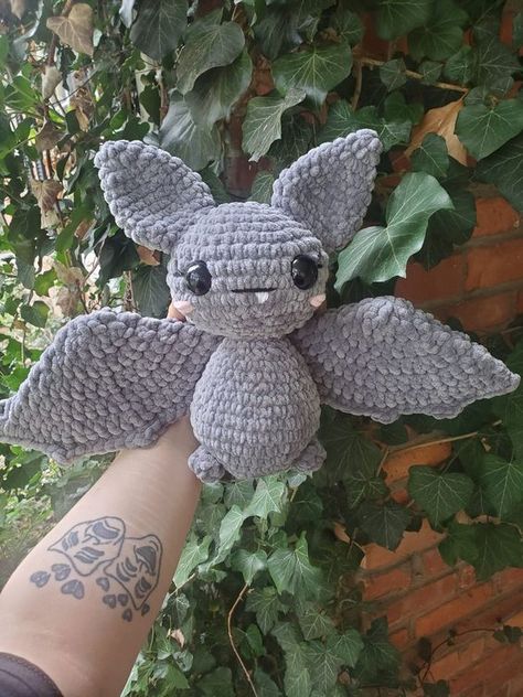 Bella the Bat crochet animal pattern Crochet toys free patterns easy #crochettoysfreepatternseasy #crochet #crochettoy #crochetpattern #crochetpatterns 4.452 Animal Pattern Crochet, Toys Quotes, Bat Crochet, Crochet Bat, Crochet Toys Free Patterns, Xmas Toys, Unique Tools, Crochet Toys Free, Crochet Eyes