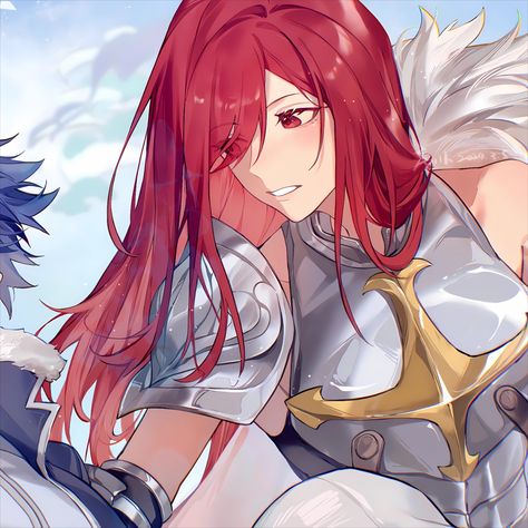 art credit xuchuan25 on x Erza X Jellal, Fairy Tail Dragon Slayer, Fairy Heart, Fairy Tail Erza Scarlet, Jellal And Erza, Girl Man, Fairy Tale Anime, Fairy Tail Art, Fairy Tail Couples