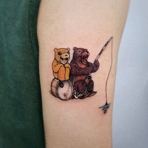 Folie A Deux Tattoo, Folie A Deux Fall Out Boy, Fob Tattoo, Fall Out Boy Tattoo, Fall Out Boy Memes, Goth Memes, Ship Tattoo, Matching Tattoo, Boy Tattoos