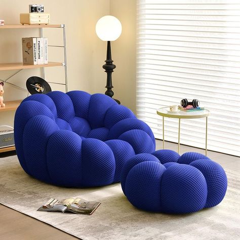 Curved Couch, Single Couch, Bubble Chair, Soft Sofa, Lazy Sofa, Recliner Sofa, Single Sofa, Cool Chairs, Colorful Furniture