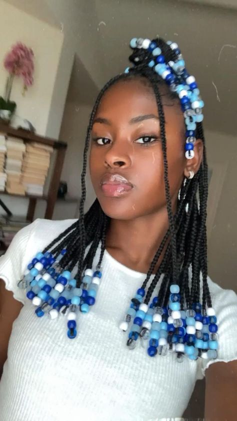 Knotless W Beads, Natural Hair Styles For Black, Hair Styles For Black Women, Styles For Black Women, Hair Styles Braids, Short Box Braids Hairstyles, Hairstyles Pictures, Styles Braids, Short Box Braids