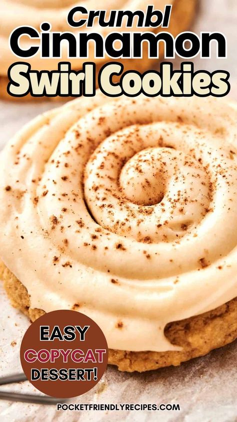 Crumbl Cookie Copycat Cinnamon Swirl, Crumbl Copycat Recipes, Cinnamon Swirl Cookies, Copycat Crumbl Cookies, Copycat Cookies, Crumbl Copycat, Specialty Cookies, Crumble Cookie Recipe, Swirl Cookies