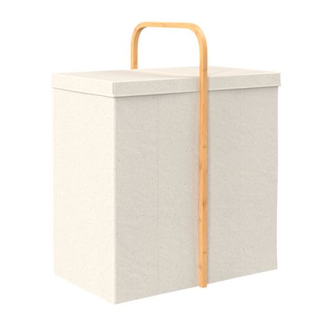 ClosetMaid Folding Laundry Hamper Basket with Bamboo Handle & Reviews | Wayfair Laundry Hamper With Lid, Housewares Store, Folding Laundry, Contemporary Cabinets, Hamper Basket, Garage Storage Cabinets, Basket Organization, Bathtub Accessories, Bamboo Handles