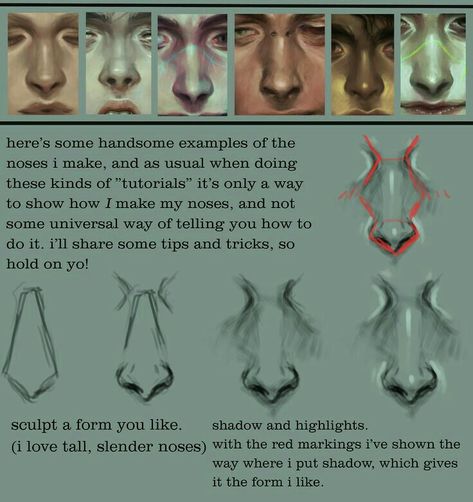 Drawing Upturned Nose, How To Draw Big Noses, Sharp Nose Drawing, Hooked Noses Reference, Drawing Hooked Nose, Painting Poses Drawing Reference, Hooked Noses Front View, Of Reference Sheet, Types Of Noses Front View