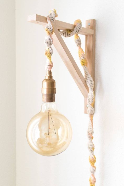 Unique Macrame, Diy Lampe, Bedroom Wall Hangings, Paint Diy, Macrame Ideas, Macrame Design, Diy Lamp, Macrame Diy, Shabby Chic Furniture