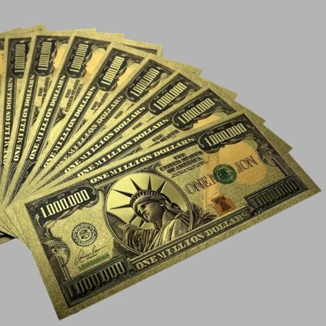 10PCS New America Banknote USA 1 Million Dollar Bill 24K Gold Plated Collectible | eBay Finance Infographic, Dollar Banknote, 1 Million Dollars, One Million Dollars, Leo Love, Money Pictures, Gold Bullion, Friendly Reminder, Million Dollar