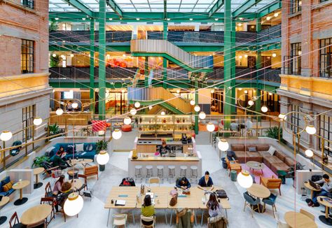 Pink Terrazzo Floor, Ikea 2015, Coworking Space Design, Factory Interior, Shared Office Space, Moonrise Kingdom, Traditional Office, Interior Design Software, Ikea Hackers