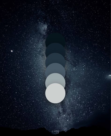 Night Sky Color Palette The Moon, Black Hole Color Palette, Constellation Color Palette, Space Color Pallet, Moon Colour Palette, Night Sky Color Palette, Galaxy Color Palette, Celestial Color Palette, Space Color Palette