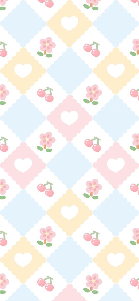 Pastel Sanrio Wallpaper, Pastel Home Screen, Aesthetic Sanrio Wallpaper, Pastel Pattern Aesthetic, Sanrio Pattern, Spring Kawaii Wallpaper, Spring Sanrio Wallpaper, Light Purple Sanrio Wallpaper, Kawaii Cottagecore Wallpaper