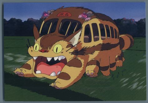 Cat Bus Totoro, My Neighbor Totoro Cat Bus, Cat Bus, Totoro Art, Pom Poko, Studio Ghibli Tattoo, My Neighbour Totoro, Ghibli Tattoo, The Cat Returns