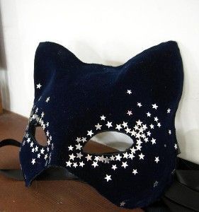 Black Cat Mash with silver stars Catwoman Mask, Cat Masquerade Mask, Fox Mask, Venetian Masks, Cool Masks, A Black Cat, Cat Mask, Carnival Masks, Masks Masquerade