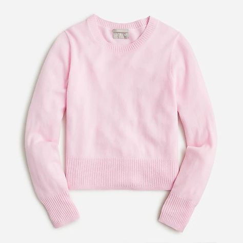 Suit Guide, Pink Crew Neck Sweater, Pink Crew Neck, Sweater Crop, Sweater For Women, Pink Crewneck, Sweater Brands, Fitted Silhouette, Crewneck Sweater