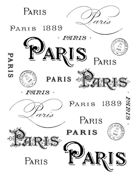 French Typography, Etiquette Vintage, Paris Tour, Foto Transfer, The Graphics Fairy, Paris Party, Graphics Fairy, Paris Theme, Images Vintage