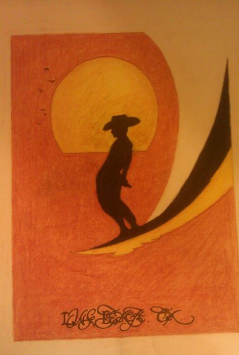 Surfing Cowboy....chalk pastel..by: Rene Puentes... Beach Cowgirl Tattoo, Surfer Cowboy Aesthetic, Surf Cowboy Aesthetic, Coastal Cowgirl Painting Ideas, Costal Cowboy Aesthetic, Good Morning Cowboy, Coastal Cowboy Decor, Coastal Cowboy Aesthetic, Surfer Cowboy