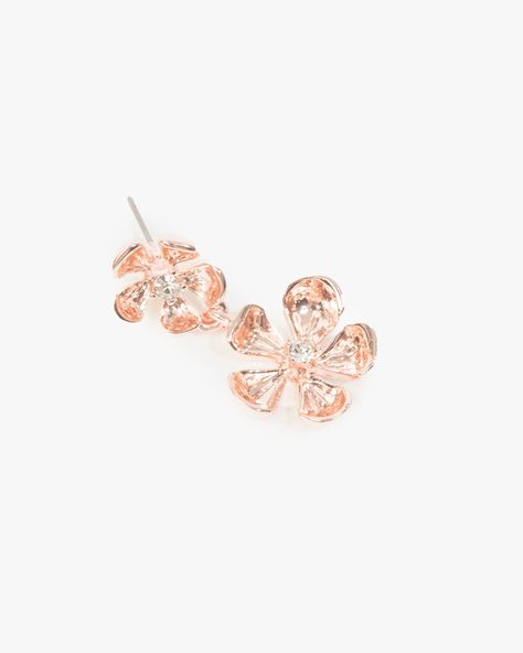 Part of our Rose Gold collectionSurgical steel postsDrop: 3cm Rose Gold Necklaces, Flower Drop Earrings, Gold Necklaces, Gold Collection, Rose Gold Necklace, Accessories Bags, Earrings Rings, Small Flowers, Gold Tones