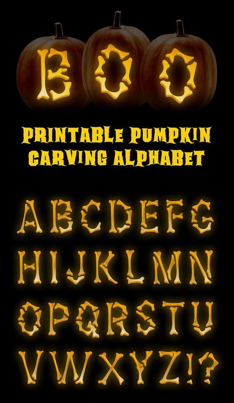 Alphabet Pumpkin Carving Stencil Printable Pattern // All of the letters that you need to make your own custom pumpkin words Halloween fonts #halloweenfonts fonts #fonts font #font 5.511 Letter Pumpkin Carving, Pumpkin Carving Letters, Spooky Words, Spooky Font, Pumpkin Patterns, Halloween Pumpkin Carving Stencils, Pumkin Carving, Carving Stencils, Pumpkin Template