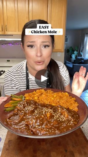 Easy Chicken Mole Recipe, Mole Chicken Recipe, Mole Recipe Easy, Mexican Mole Recipe, Chicken Mole Recipe Dona Maria, Easy Mole Recipe, Authentic Mexican Chicken Recipes, Mole Enchiladas Recipe, Mole Recipe Mexican