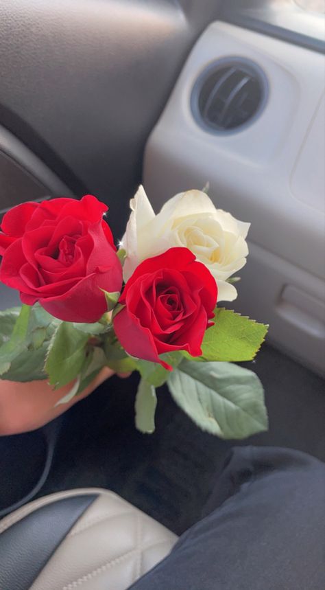 Rose In Car Snap, Flower Bouquet Snapchat Story, Flower In Hand, Rose Snap, Rose In Hand, Money Images Cash Indian, Single Flower Bouquet, Rose Pic, Video Romance