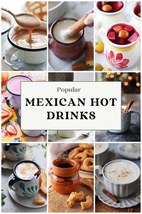 Mexican Recipes by Muy Delish Hot Mexican Drinks, Mexican Drinks Aesthetic, Mexican Drinks Recipes, Mexican Inspired Drinks, Mexican Hot Drinks, Mexican Jarritos, Muy Delish, Non Alcoholic Recipes, Mexican Tea