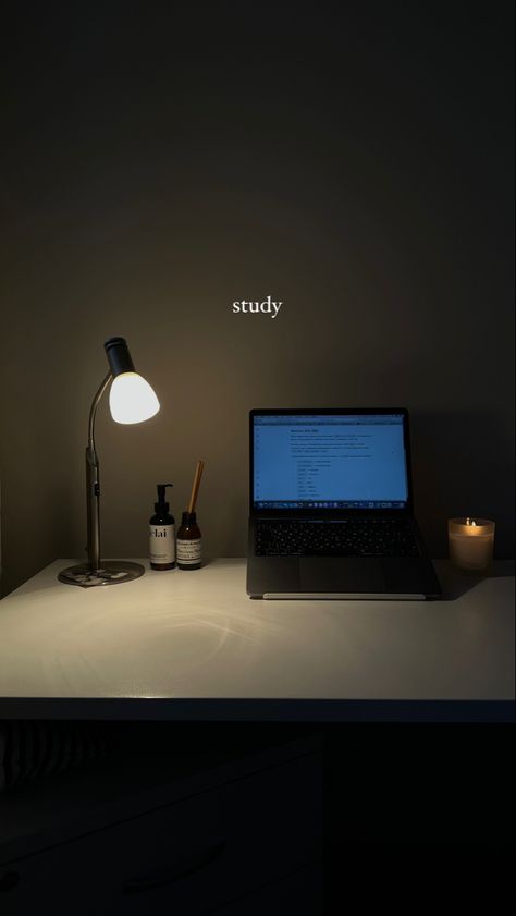 #studytime #study #studying #aesthetic #workspaces Study Night Aesthetic, Macbook Study, Aesthetic Macbook, Studying Aesthetic, 2025 Vision, Study Time, Night Aesthetic, Macbook, Work Space