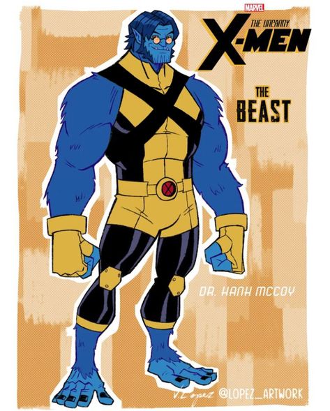 Beast Xmen, Xmen Characters, Hank Mccoy, Beast Marvel, New Superheroes, Marvel Character Design, Xmen Art, Man Beast, X Men Evolution