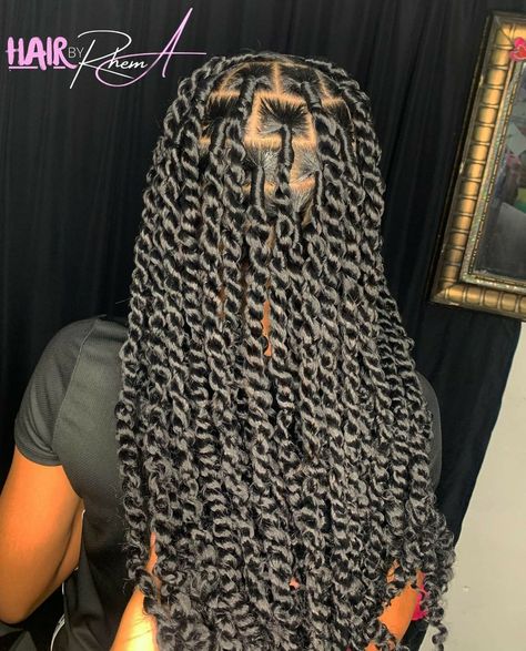 Wrapped Passion Twist, Extension Hairstyles, Access Granted, Invisible Locs, Boho Braided Hairstyles, Island Twist, Sleek Braid, Cornrows Braids For Black Women, Natural Hair Routine