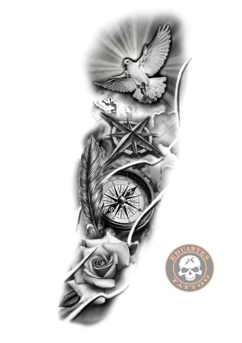 Men's Tattoos, Indian Feather Tattoos, Masculine Tattoos, Half Sleeve Tattoos Drawings, Realistic Tattoo Sleeve, Full Sleeve Tattoo Design, Men Tattoos Arm Sleeve, Military Tattoos, Half Sleeve Tattoos For Guys