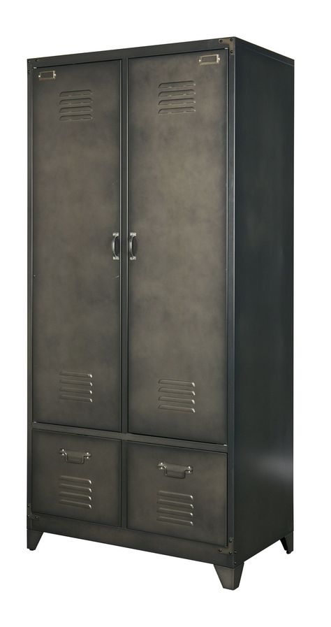 Warehouse Storage Ideas, Loft House Ideas, Industrial Wardrobe, Industrial Style Bedroom, Bedroom Storage Chest, Industrial Storage Cabinets, Vintage Lockers, Steel Storage Cabinets, Industrial Cabinet