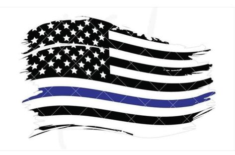 Blue Line Flag Tattoo, Back The Blue Flag, Police Tattoo, Police Sign, Patriotic Tattoos, Eagle Drawing, Police Flag, Flag Quilt, American Flag Svg