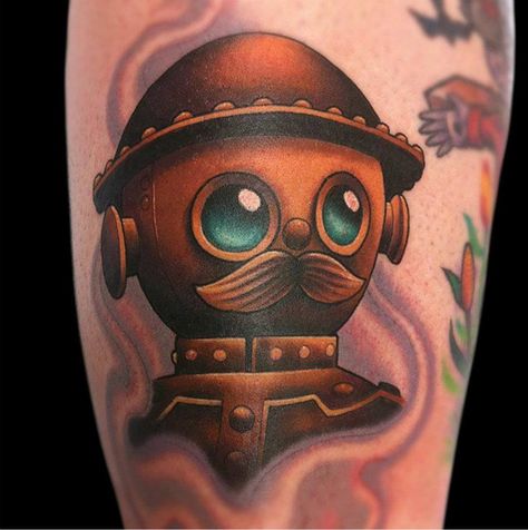 Bronze Tattoo, Robot Tattoos, Amazing Snacks, Oz Tattoo, Return To Oz, Robot Tattoo, The Munchies, Fantasy Tattoos, The Wonderful Wizard Of Oz