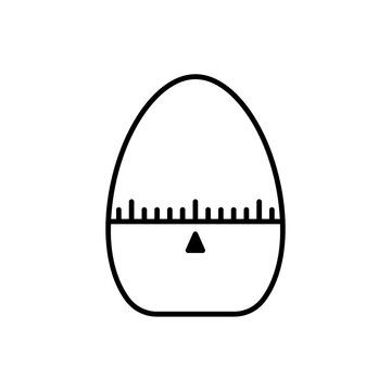 Egg shaped mechanical kitchen timer. Linear icon of cooking accessory. Black simple illustration. Contour isolated vector pictogram, white background #AD , #icon, #Linear, #accessory, #cooking, #timer Timer Icon, Egg Timer, Kitchen Timer, Graphics Layout, Kitchen Timers, Cooking Accessories, Simple Illustration, Egg Shape, Cooking Timer