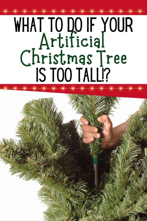 what to do if your artificial christmas tree is too tall Themed Color Palettes, Slim Xmas Tree, 12 Foot Christmas Tree, Painted Baubles, Artificial Christmas Tree Stand, Christmas Tree With Ornaments, Felt Figures, Christmas Tree Bag, Artificial Xmas Trees