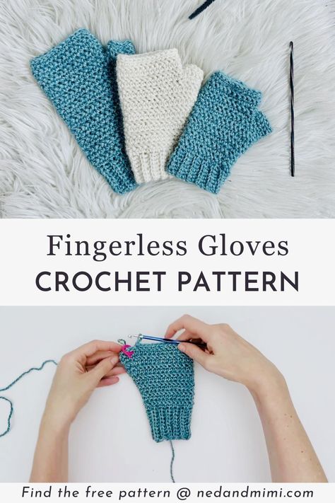 Keep your hands cozy and stylish with this free crochet fingerless gloves pattern! Perfect for crafters of all skill levels, from beginners to seasoned crocheters, this pattern uses #3/DK weight yarn to create elegant and practical wrist warmers. With 7 sizes ranging from Toddler to Adult XL, these crochet fingerless mittens are a fashionable and functional accessory for anyone's wardrobe. Free Crochet Fingerless Gloves, Crochet Fingerless Gloves Pattern, Crochet Fingerless Mittens, Gloves Ideas, Crochet Gloves Free Pattern, Crochet Fingerless Gloves Free Pattern, Gloves Crochet Pattern, Fingerless Mittens Pattern, Fingerless Gloves Pattern