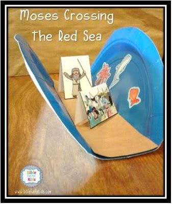 Red Sea Craft, Moses Red Sea, Red Sea Crossing, Passover Crafts, Sea Ideas, Crossing The Red Sea, Preschool Bible Lessons, Children's Church Crafts, Bible Story Crafts