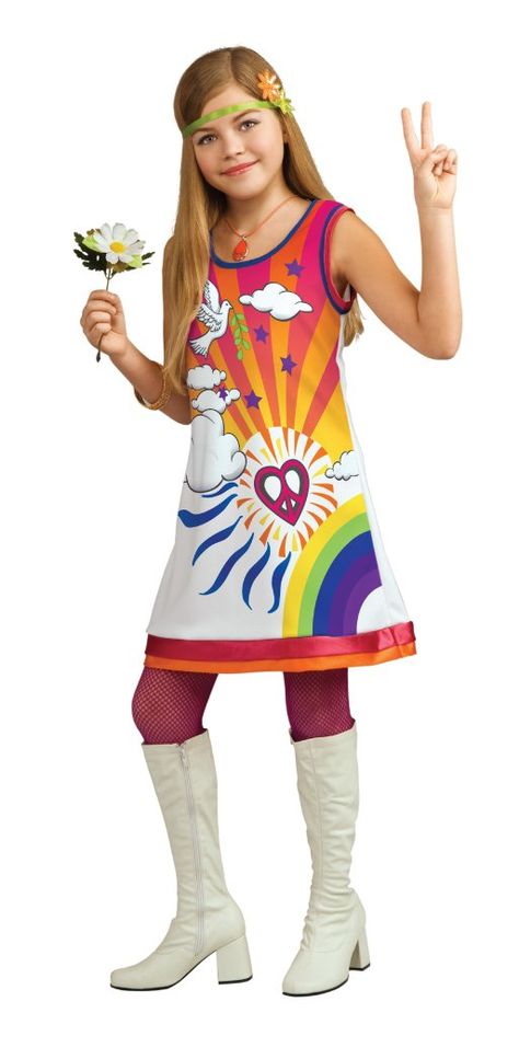 Amazon.com: Rubie's Deluxe Sunshine Dreamer Costume: Toys & Games 70s Girl Costume, Groovy Costume, 80s Costumes, 70's Party, 70s Girl, Feelin Groovy, Sunshine Girl, 70s Hippie, Hippie Costume