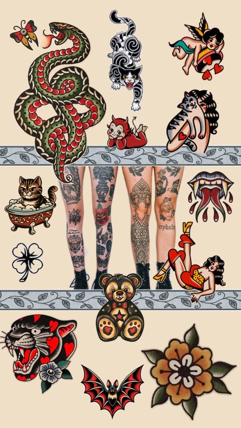 #Tattoo #Oldschool #traditional #color #blackandwhite #tattooedlegs Old School Tattoo Style, Tattoo Old School, Tree Tattoo Designs, School Tattoo, Neo Traditional, 2020 Design, Tree Tattoo, Old School Tattoo, School Colors