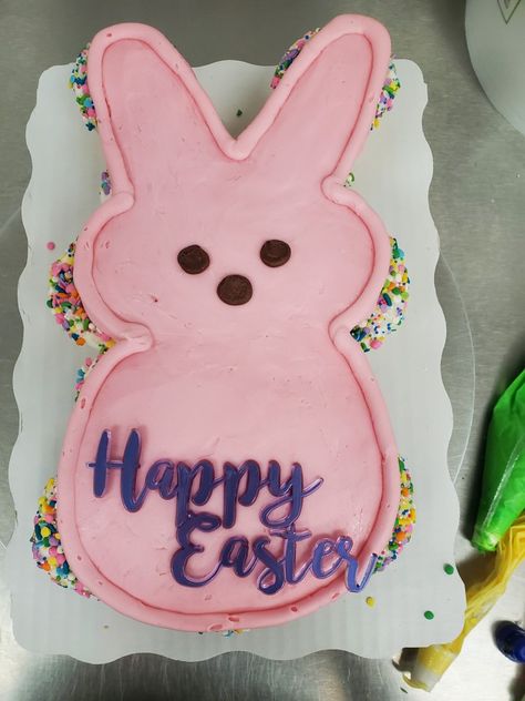 Easter Rabbit Cake, Easter Cake Decorating Ideas Easy, Bunny Pull Apart Cupcakes, Easter Cupcake Pullapart, Easter Cupcake Cake, Cute Bunny Cake Ideas, Peep Cake Ideas, Easter Cookie Cake Designs, Easter Cupcake Cakes Pull Apart