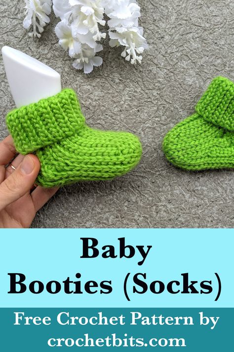 Learn how to crochet cute booties for newborn babies (0-3 months old) and make them in a color of the gender reveal party. #crochetbooties #crochetsocks #crochetbootiespattern #crochetsockspattern #crochetbabybooties #crochetbabysocks #crochetpattern #crochet #howtocrochet Free Crochet Patterns For Easy Baby Booties, Free Crochet Baby Boots Pattern, Booties Crochet Free Pattern, Baby Socks Crochet Pattern Free, Toddler Slippers Crochet Free Pattern, Free Baby Booties Crochet Pattern, How To Crochet Baby Booties, Easy Baby Booties Crochet, Easy Crochet Baby Booties Free Pattern