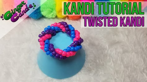 Kandi For Beginners, Simple Kandi Pattern, Kandi Tutorial, Kandi Jewelry, Kandi Inspo, Diy Kandi Bracelets, Diy Jewelry Making Tutorials, Pony Bead Crafts, Diy Kandi