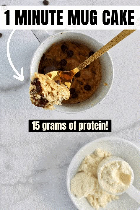 Protein Mug Cake - Customize with Your Favorite Protein Powder Protein Powder Cake, Protein Mug Cake, Protein Mug Cakes, Protein Baking, Mug Cake Microwave, Protein Cake, Cake Mug, Protein Treats, Protein Powder Recipes