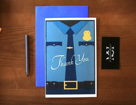 Police Officer Appreciation, Law Enforcement Appreciation, Police Retirement Party, Police Appreciation, Police Police, Appreciation Thank You, Thank You Card Design, Ramadan Crafts, Blue Lives